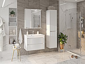 Пенал подвесной Misty Balaton 35 BAL-05035-01-2 белый для ванной в интернет-магазине сантехники Sanbest