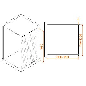 Душевое ограждение RGW WA-002G 120 стекло прозрачное/профиль золото купить в интернет-магазине Sanbest