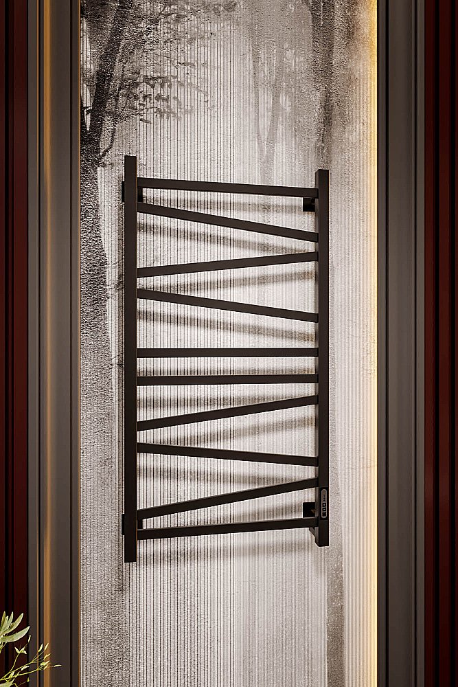 Полотенцесушитель электрический Veconi Barro-C B10050B-C черный купить в интернет-магазине сантехники Sanbest