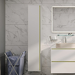 Пенал Allen Brau Activity 35 белый матовый/олива брашированная для ванной в интернет-магазине сантехники Sanbest