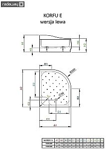 Душевой поддон Radaway Korfu E 4E81400-03L 100x80 белый купить в интернет-магазине Sanbest