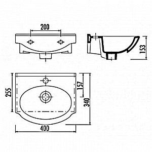 Раковина Creavit Etol ET040-00CB00E-0000 белая купить в интернет-магазине Sanbest