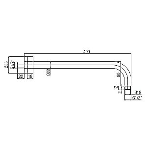 Смывное устройство для писсуара PAINI Ursula 52CR815LMKM хром купить в интернет-магазине сантехники Sanbest