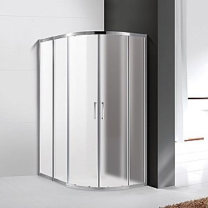 Душевой уголок Cezares Molveno 130x100 MOLVENO-RH-2-130/100-P-Cr стекло рифленое матовое/профиль хром купить в интернет-магазине Sanbest