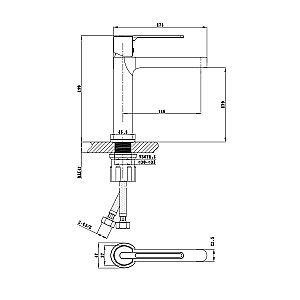 Смеситель для раковины Vincea Rondo VBF-1R1BG брашированное золото купить в интернет-магазине сантехники Sanbest