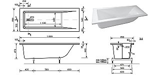 Ванна Эстет Дельта 180А купить в интернет-магазине Sanbest
