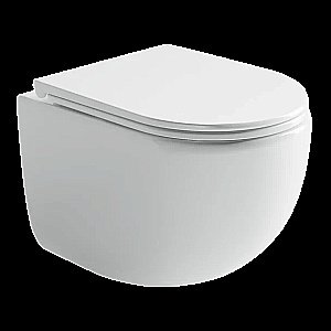 Унитаз подвесной Ceramica Nova UP CN4007 безободковый, с крышкой микролифт, слив-торнадо, белый купить в интернет-магазине Sanbest