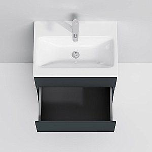 Тумба с раковиной AM.PM Gem S 60 графит для ванной в интернет-магазине Sanbest