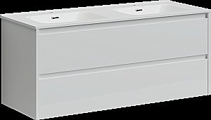 Тумба с раковиной Sancos Libra LB120-2W белый глянец для ванной в интернет-магазине Sanbest