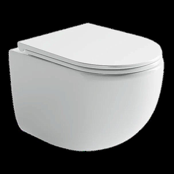 Унитаз подвесной Ceramica Nova UP CN4007 безободковый, с крышкой микролифт, слив-торнадо, белый купить в интернет-магазине Sanbest