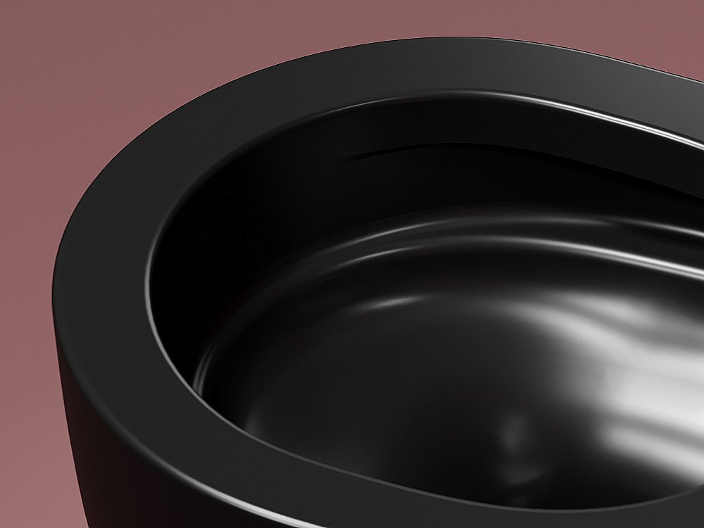 Унитаз подвесной Ceramica Nova Modena CN6063MB безободковый, с крышкой микролифт, черный матовый купить в интернет-магазине Sanbest