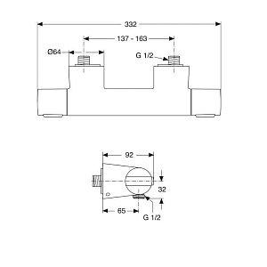 Термостат Ideal Standard Ceratherm 200 A4627AA купить в интернет-магазине сантехники Sanbest