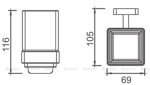 Стакан Aquanet 6584 246609 купить в интернет-магазине сантехники Sanbest