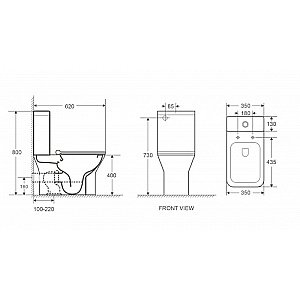 Унитаз напольный WeltWasser ZINNBACH 001 GL-WT белый глянец купить в интернет-магазине Sanbest