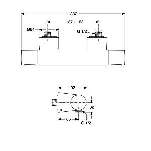 Термостат Ideal Standard Ceratherm 200 A4627AA купить в интернет-магазине сантехники Sanbest