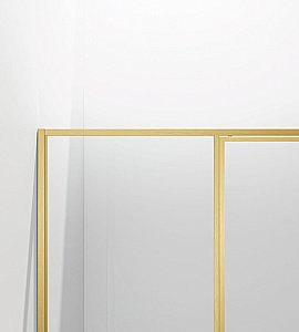 Душевой уголок Vincea Slim VSR-4SLP9012CLG 120х90 стекло прозрачное/профиль золото брашированное купить в интернет-магазине Sanbest