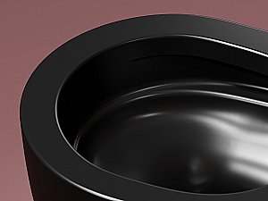 Унитаз подвесной Ceramica Nova Modena CN6063MB безободковый, с крышкой микролифт, черный матовый купить в интернет-магазине Sanbest