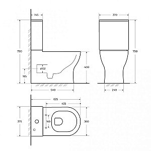 Унитаз напольный BelBagno Energia безободковый, с крышкой микролифт, с бачком купить в интернет-магазине Sanbest