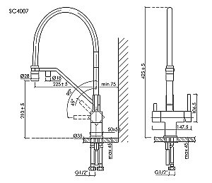 Смеситель для кухни Sancos Loro SC4007BG брашированное золото купить в интернет-магазине сантехники Sanbest