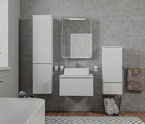 Зеркальный шкаф Mixline Виктория 60х80 белый купить в интернет-магазине сантехники Sanbest