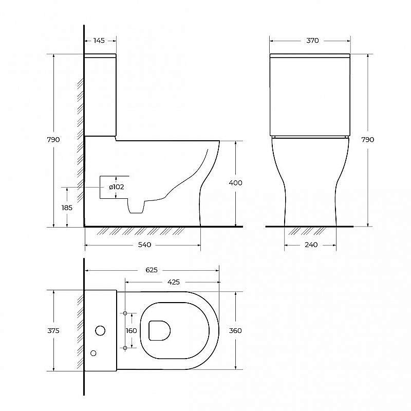 Унитаз напольный BelBagno Energia безободковый, с крышкой микролифт, с бачком купить в интернет-магазине Sanbest