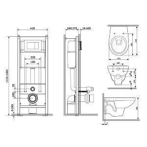 Унитаз подвесной Damixa Jupiter DX77.IS10151.1738 купить в интернет-магазине Sanbest