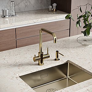 Смеситель для кухни Sancos Vela SC4013ZG полированное золото купить в интернет-магазине сантехники Sanbest