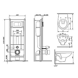 Унитаз подвесной Damixa Jupiter DX77.IS10151.1738 белый, с крышкой микролифт, с инсталляцией купить в интернет-магазине Sanbest