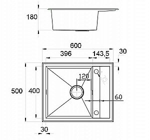 Мойка для кухни ZORG Steel Hammer X SH X 6050 купить в интернет-магазине сантехники Sanbest