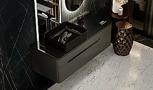 Тумба с раковиной Jorno Shine 120 антрацит с мфу для ванной в интернет-магазине Sanbest