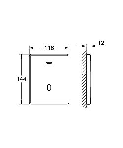 Инфракрасная панель смыва для писсуара Grohe Skate 37321SD1 купить в интернет-магазине сантехники Sanbest
