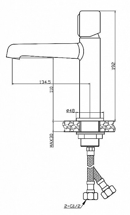 Смеситель для раковины Agger Slim A2202100 хром купить в интернет-магазине сантехники Sanbest
