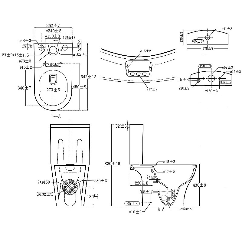 Инсталляция для унитаза Azario AZ-8010-1000 купить в интернет-магазине сантехники Sanbest