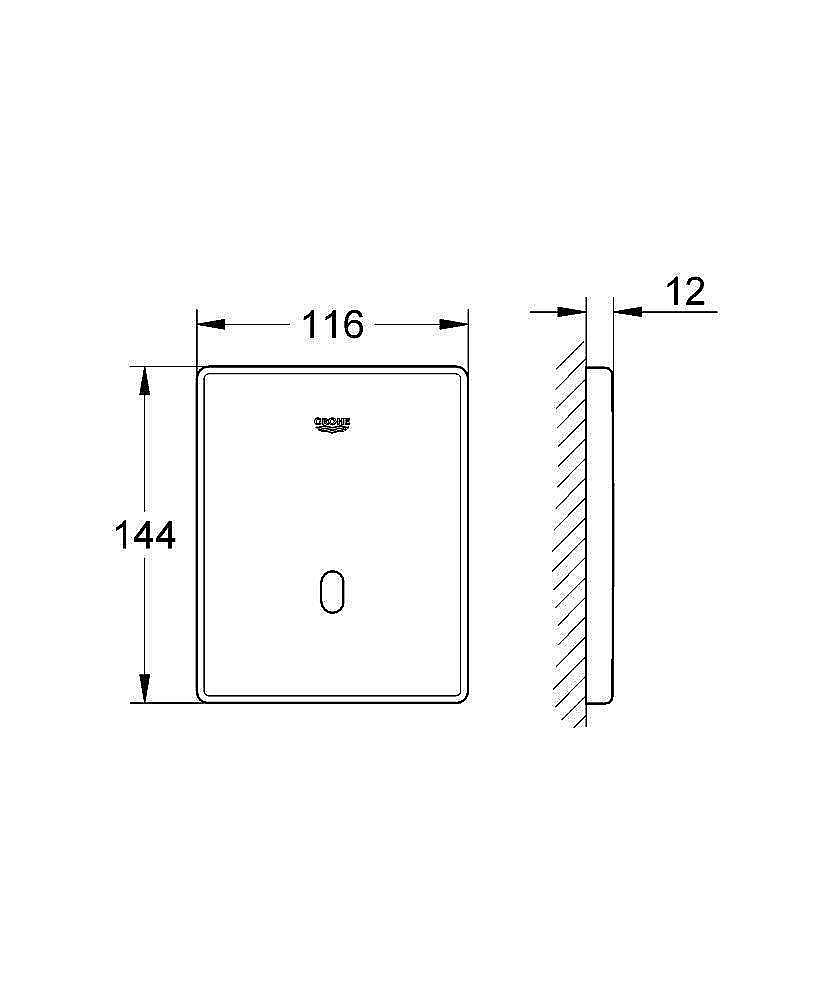 Инфракрасная панель смыва для писсуара Grohe Skate 37321SD1 купить в интернет-магазине сантехники Sanbest