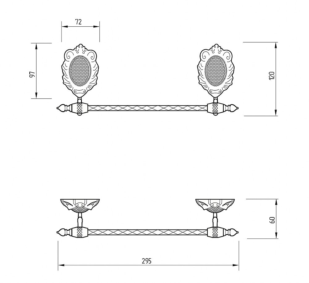 Полотенцедержатель Migliore Сleopatra ML.CLE-60.741.DO золото купить в интернет-магазине сантехники Sanbest