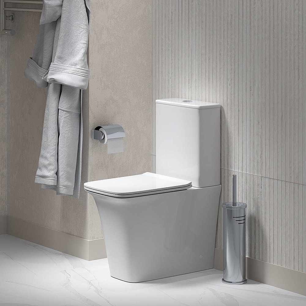 Унитаз-компакт Grossman Galaxy GR-4468S безободковый, с крышкой микролифт, с бачком, белый купить в интернет-магазине Sanbest