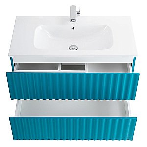 Тумба с раковиной Art&Max ELEGANT 100 бирюзовая матовая для ванной в интернет-магазине Sanbest