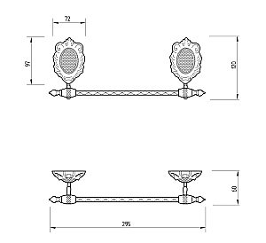Полотенцедержатель Migliore Сleopatra ML.CLE-60.741.DO золото купить в интернет-магазине сантехники Sanbest
