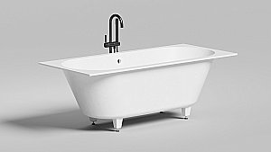 Ванна Salini Ornella AXIS S-Sense 180x80 103411M белая матовая купить в интернет-магазине Sanbest