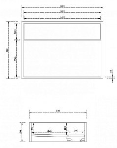 Раковина накладная NT Bagno Trento 60 NT402 белая матовая купить в интернет-магазине Sanbest