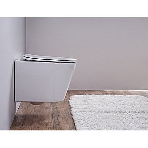 Унитаз подвесной Esbano CLAVEL ESUPCLAVW безободковый, с крышкой микролифт, белый купить в интернет-магазине Sanbest