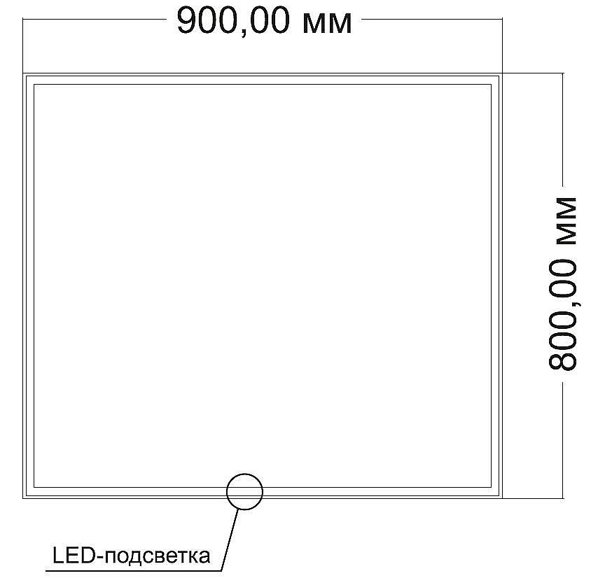 Зеркало LED Vincea VLM-3VN9008 90х80 в ванную от интернет-магазине сантехники Sanbest