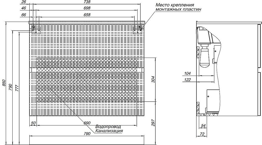 Тумба с раковиной Aquanet Джейн 80 мисти грин для ванной в интернет-магазине Sanbest