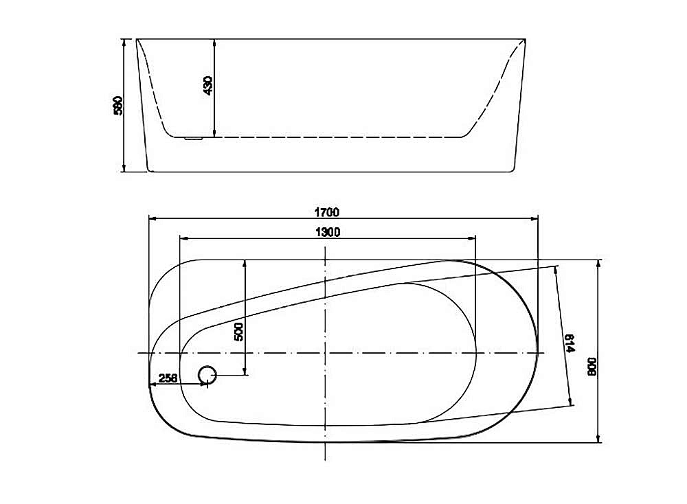 Ванна акриловая Aquatek ПРИМА 170х80 белая глянцевая купить в интернет-магазине Sanbest