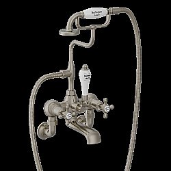 Смеситель для ванны Burlington Claremont T8-QT BNKL шлифованный никель купить в интернет-магазине сантехники Sanbest