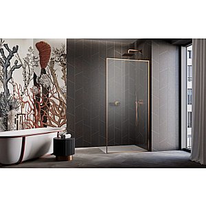 Душевое ограждение Radaway Modo F SL Brushed Copper II 100 стекло прозрачное/профиль брашированная медь купить в интернет-магазине Sanbest