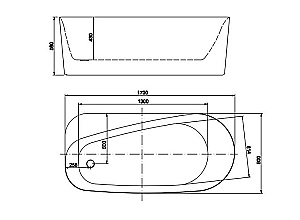 Ванна акриловая Aquatek ПРИМА 170х80 белая глянцевая купить в интернет-магазине Sanbest