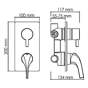 Смеситель для душа WasserKRAFT Sauer 7171 купить в интернет-магазине сантехники Sanbest