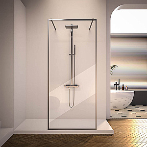 Душевое ограждение Veconi Korato KR90GR-110-01-C4 110 прозрачное/профиль брашированный графит купить в интернет-магазине Sanbest