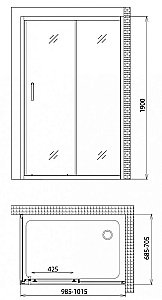Душевой уголок Gemy Victoria S30191HM-A70M 100x70 купить в интернет-магазине Sanbest